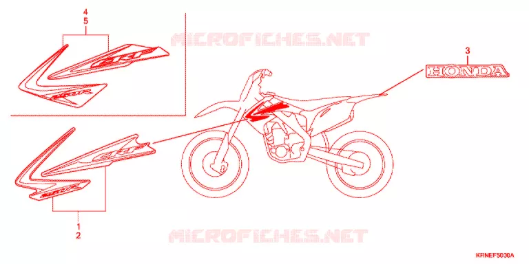 AUTOCOLLANTS Honda MOTO 250 CRF 2011  CRF250RB