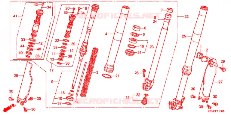 FOURCHE Honda MOTO 250 CRF 2011  CRF250RB