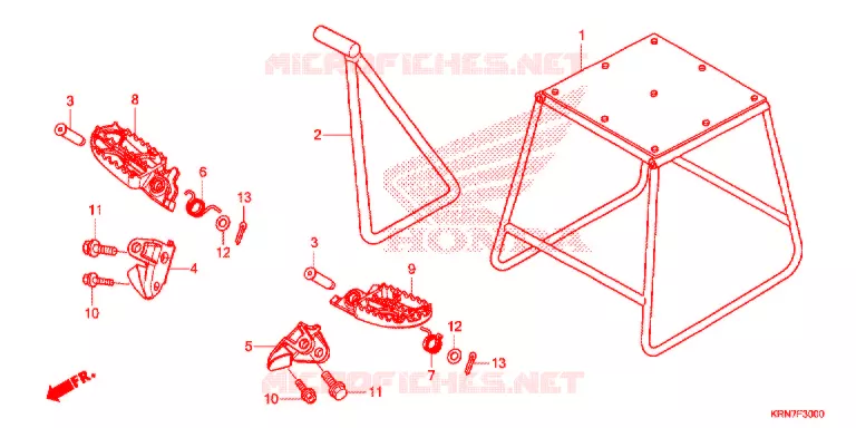 BEQUILLE - REPOSE PIEDS Honda MOTO 250 CRF 2014  CRF250RE