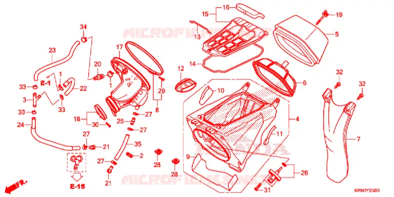 FILTRE A AIR Honda MOTO 250 CRF 2014  CRF250RE