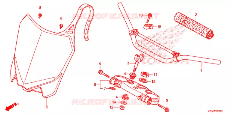 GUIDON - TE DE FOURCHE Honda MOTO 250 CRF 2014  CRF250RE