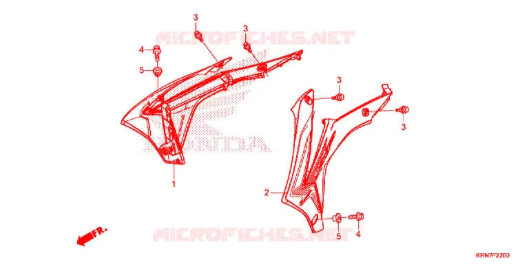 OUIES DE RADIATEUR Honda MOTO 250 CRF 2014  CRF250RE