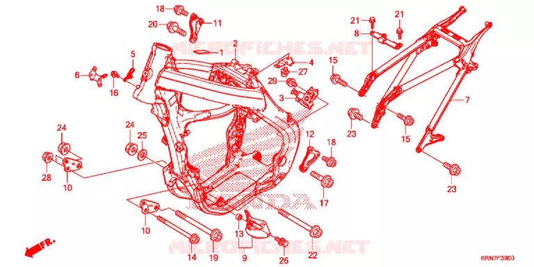 CADRE Honda MOTO 250 CRF 2014  CRF250RE