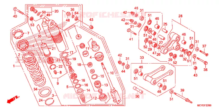 AMORTISSEUR ARRIERE Honda MOTO 450 CRF 2014  CRF450XE