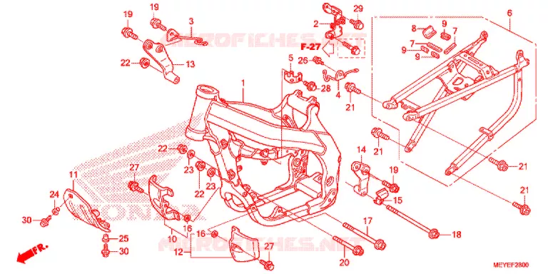CADRE Honda MOTO 450 CRF 2014  CRF450XE