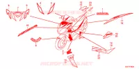 AUTOCOLLANTS (NSC502WH 2E,2F,3ED) pour Honda VISION 50 R REPSOL 2013