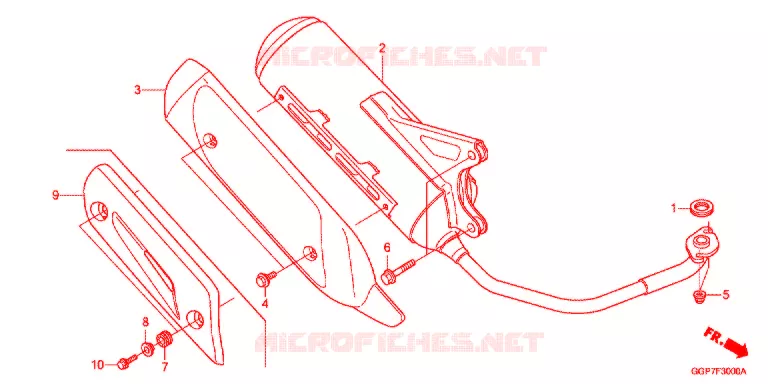 SILENCIEUX D'ECHAPPEMENT Honda SCOOTER 50 VISION 2013  NSC502WHD