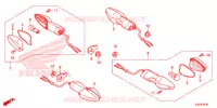 CLIGNOTANT pour Honda CBR 250 R ABS RED 2015