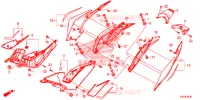 COUVERCLES LATERAUX   ARRIERES pour Honda CBR 300 ABS REPSOL 2015