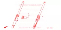 FOURCHE pour Honda GL 125 Front Drum brake, Casted Wheels 2007