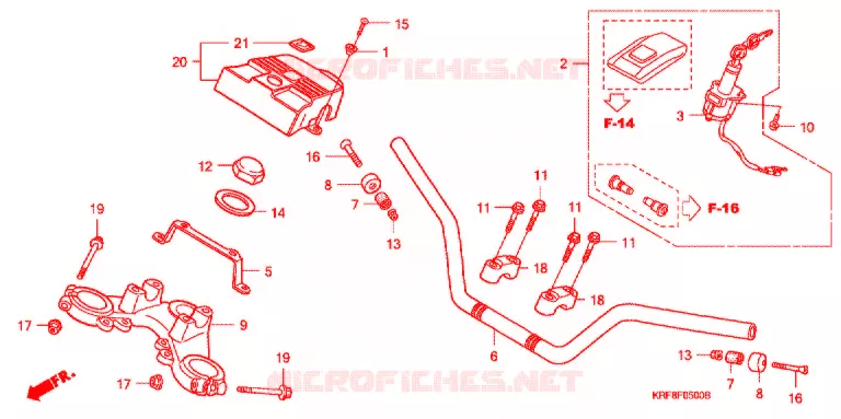 GUIDON - TE DE FOURCHE Honda MOTO 125 CG 2004  CGL1253