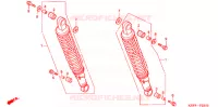 AMORTISSEUR ARRIERE pour Honda GL 125 Front Drum brake, Casted Wheels 2003