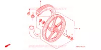 ROUE AVANT (MOULURE/FREIN A TAMBOUR) pour Honda GL 125 Front Drum brake, Casted Wheels 2003