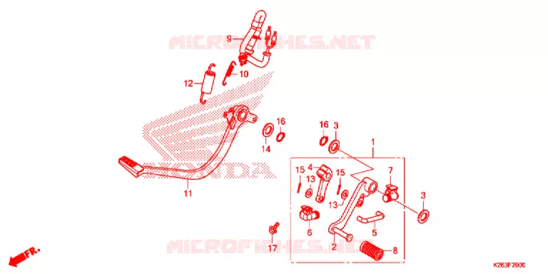 PEDALE Honda MOTO 125 MSX 2015  MSX125E