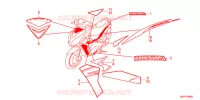 AUTOCOLLANTS (NSC50T2 4E,5ED) pour Honda VISION 50 R 2014