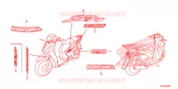 AUTOCOLLANTS pour Honda SH 125 ABS SPORTY SPECIAL 4E 2014