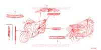 AUTOCOLLANTS pour Honda SH 125 ABS SPORTY 2014