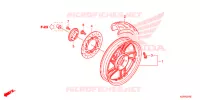 ROUE ARRIERE pour Honda SH 125 SPORTY SPECIAL 4E 2014