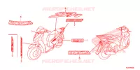 AUTOCOLLANTS pour Honda SH 125 SPORTY SPECIAL 3ED 2015
