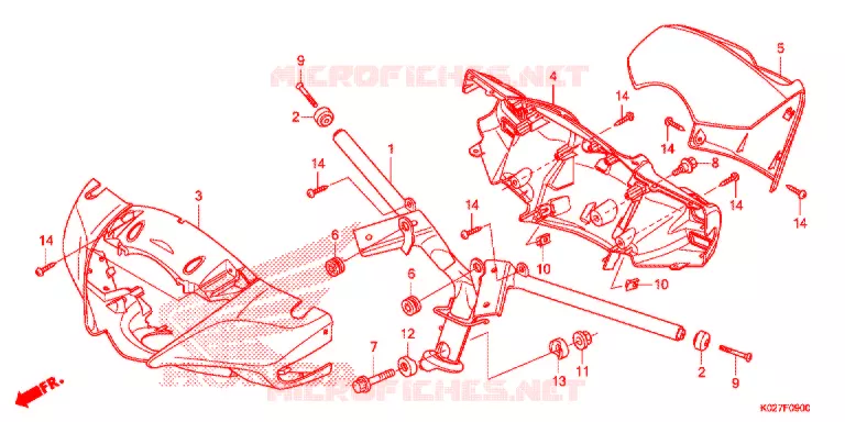 GUIDON - CARENAGE Honda SCOOTER 150 SH 2014  SH150AE