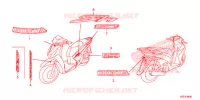 AUTOCOLLANTS pour Honda SH 150 D SPECIAL 5ED 2014