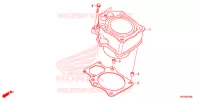 CYLINDRE pour Honda FOURTRAX 420 RANCHER 4X4 DCT PS RED 2014