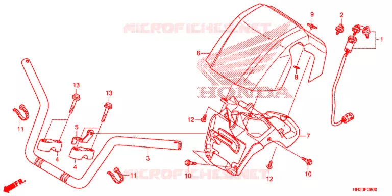 GUIDON Honda ATV 420 FOURTRAX 2014  TRX420FA2E