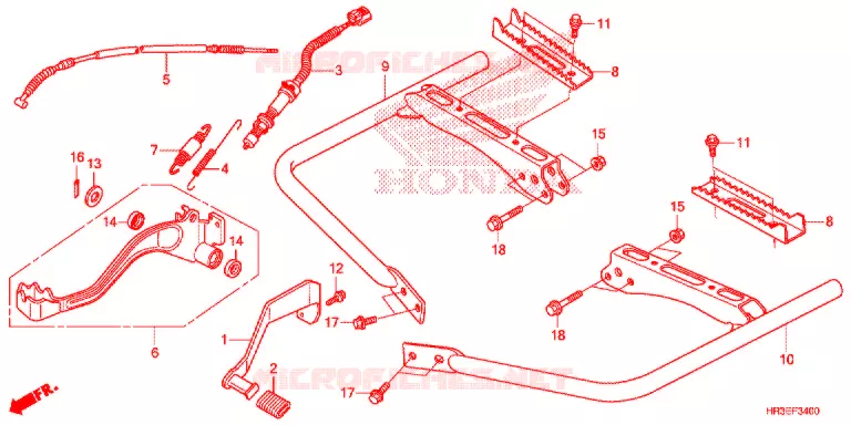 PEDALE - REPOSE PIED Honda ATV 420 FOURTRAX 2015  TRX420FA2F
