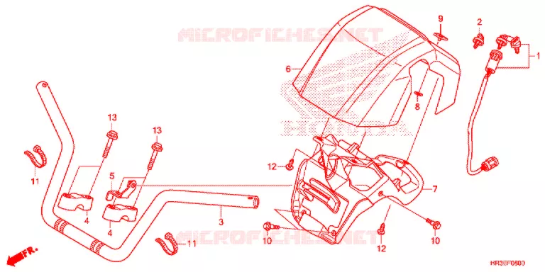 GUIDON Honda ATV 420 FOURTRAX 2015  TRX420FM1F