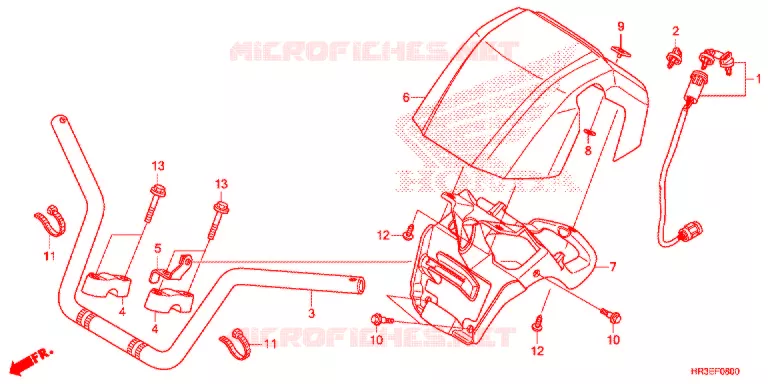 GUIDON Honda ATV 420 FOURTRAX 2015  TRX420FM2F