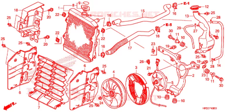 RADIATEUR Honda ATV 420 FOURTRAX 2015  TRX420FM2F