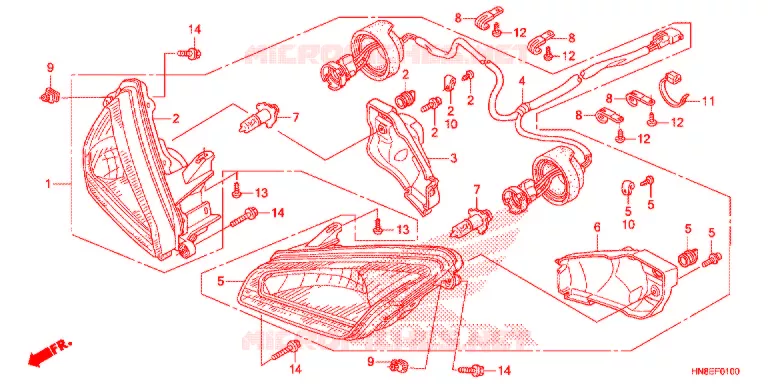 PHARE Honda ATV 680 FOURTRAX 2022  TRX680FAF
