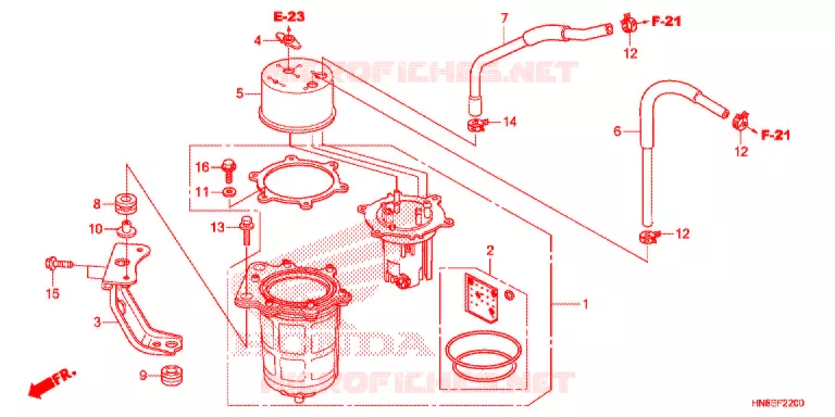 POMPE A ESSENCE Honda ATV 680 FOURTRAX 2020  TRX680FAF