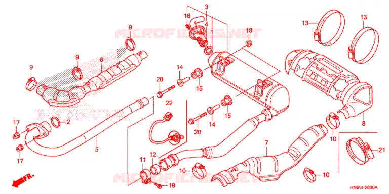 SILENCIEUX D'ECHAPPEMENT Honda ATV 680 FOURTRAX 2017  TRX680FAF
