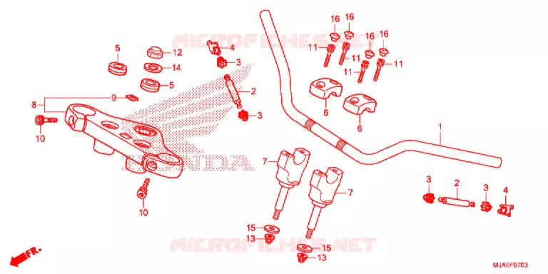 GUIDON (VT750S) Honda MOTO 750 SHADOW 2014  VT750SE