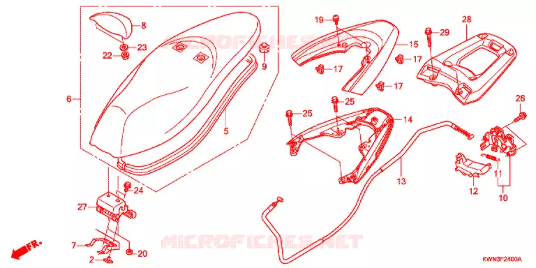 SELLE Honda SCOOTER 125 PCX 2011  WW125EX2B