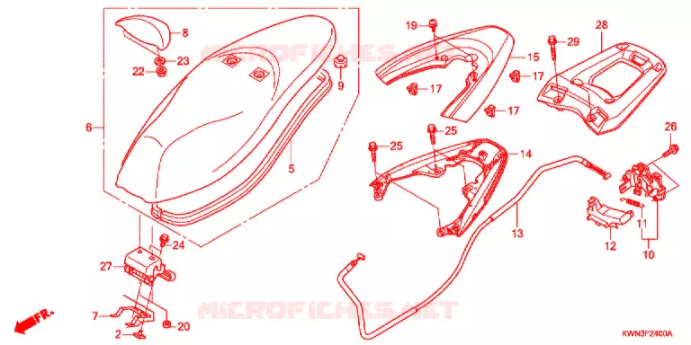 SELLE Honda SCOOTER 125 PCX 2014  WW125EX2E