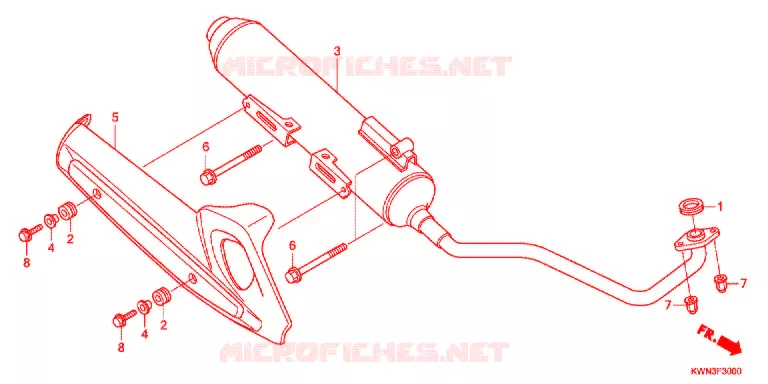SILENCIEUX D'ECHAPPEMENT Honda SCOOTER 125 PCX 2017  WW125EX2E