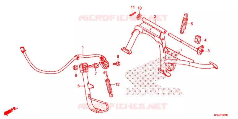 BEQUILLE Honda SCOOTER 125 PCX 2016  WW125EX2F