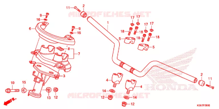 GUIDON - CARENAGE Honda SCOOTER 125 PCX 2015  WW125EX2F
