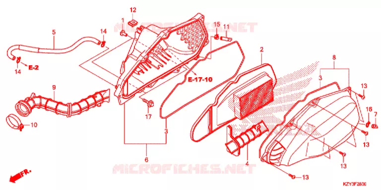 FILTRE A AIR Honda SCOOTER 150 PCX 2012  WW150C