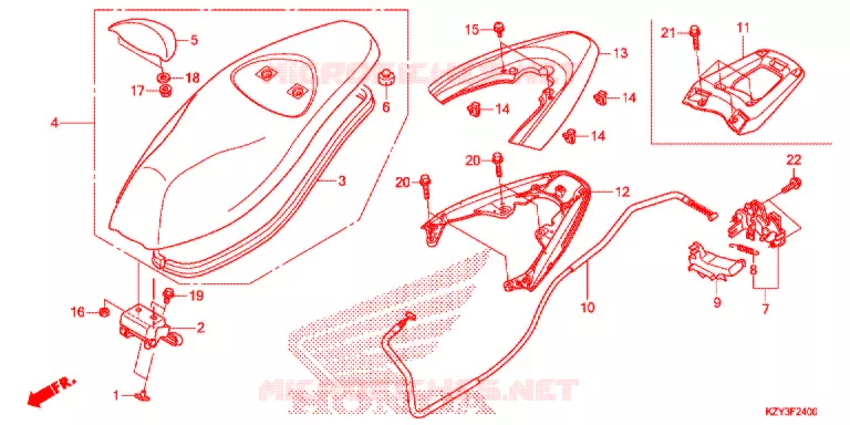 SELLE Honda SCOOTER 150 PCX 2012  WW150C