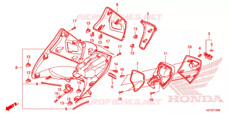 PROTEGE JAMBES Honda SCOOTER 150 PCX 2013  WW150D