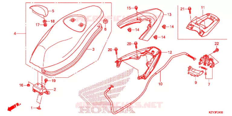 SELLE Honda SCOOTER 150 PCX 2013  WW150D