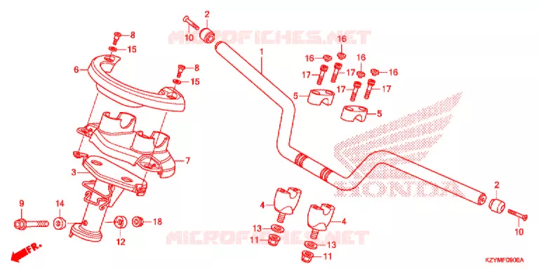 GUIDON - CARENAGE Honda SCOOTER 150 PCX 2014  WW150D