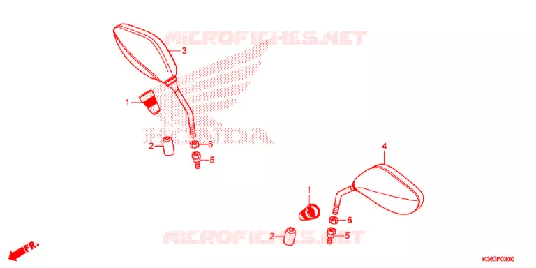 RETROVISEUR Honda SCOOTER 150 PCX 2015  WW150F