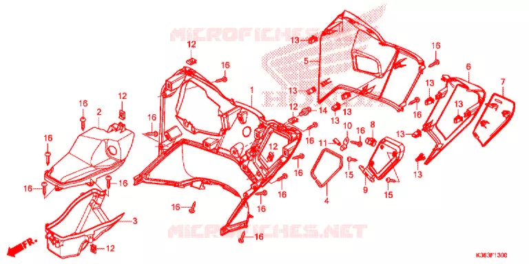 PROTEGE JAMBES Honda SCOOTER 150 PCX 2016  WW150F