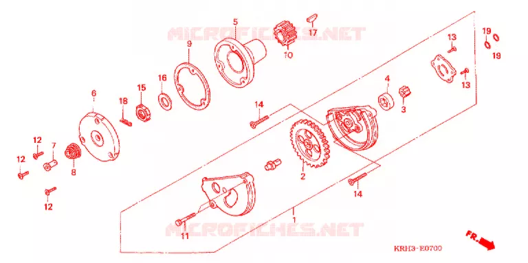 POMPE A HUILE Honda MOTO 125 XR 2011  XR125LEKB