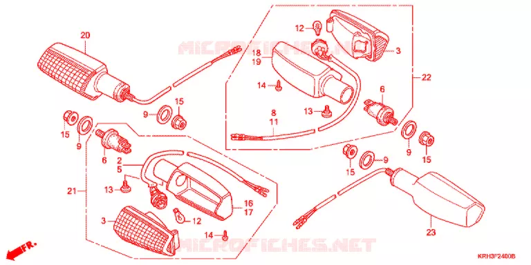 CLIGNOTANT Honda MOTO 125 XR 2011  XR125LEKB