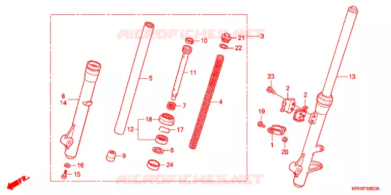 FOURCHE Honda MOTO 125 XR 2011  XR125LEKB